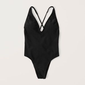 Abercrombie & Fitch Black One Piece Swimsuit